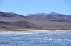 Um lago a mais de 3 mil metros de altitude, na estrada para o Paso de San Francisco, entre Argentina e Chile